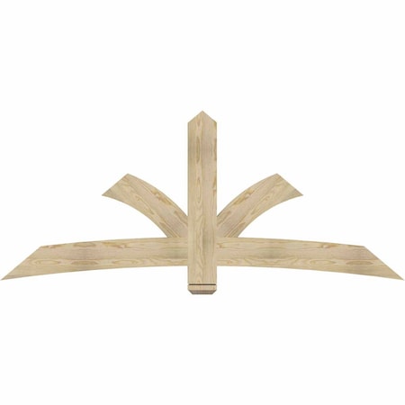 Ekena Millwork Davenport Rough Sawn Timber Gable Bracket, Douglas Fir, 84"W x 35"H x 2"D x 6"F, 10/12 Pitch GBW084X35X0206DAV00RDF